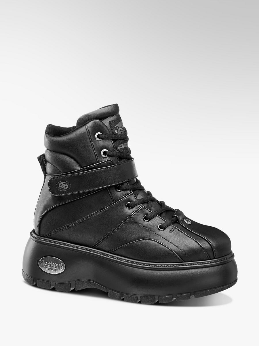 Plateau Schnürer von Dockers in schwarz DEICHMANN Plateau Schnürer von Dockers in schwarz DEICHMANN